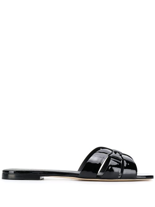 nu pieds 05 tribute black patent leather sandals SAINT LAURENT | 571952B8I001000